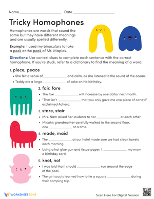 Tricky Homophones
