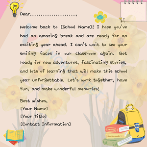 Letter from Teacher to Students