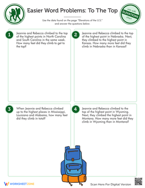 Elevations: Multi-Step Word Problems
