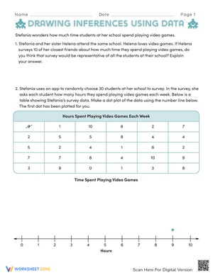 Drawing Inferences Using Data Worksheet