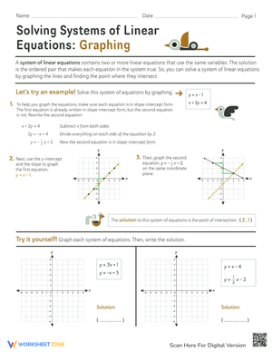Solving Systems of Linear Equations by Graphing