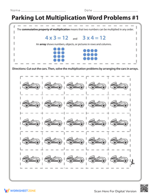 Parking Lot Multiplication Word Problems