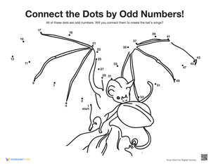 Skip Counting Bat Worksheet