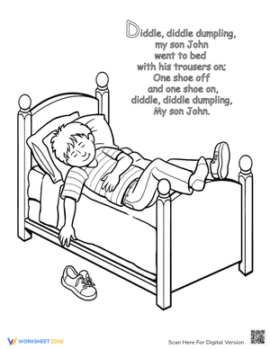 Diddle Diddle Dumpling Coloring Page