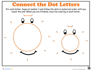 Dot-to-Dot Alphabet: O