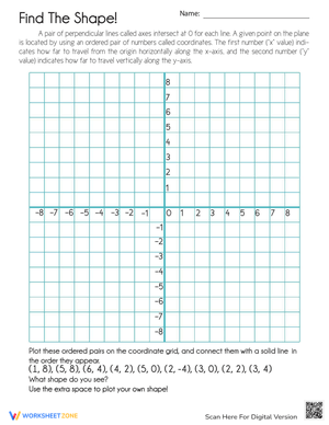 Coordinate Grid Picture Worksheet