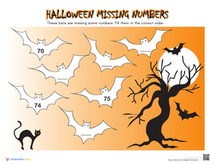 Halloween Numbers Worksheet