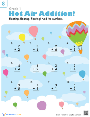 Hot Air Addition Worksheet