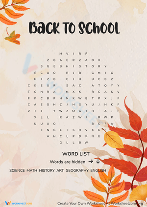 Back To School: School Subjects