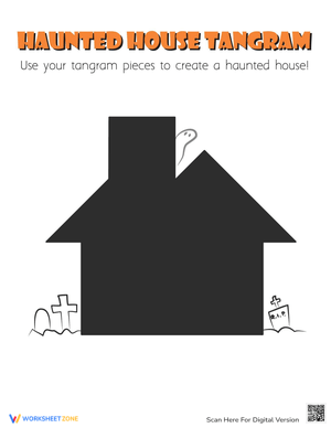 Haunted House Tangram Puzzle