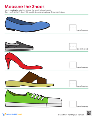 Measuring Centimeters Shoe