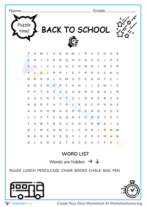 Exciting Back to School Worksheet