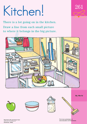 Fun Kitchen Chaos Worksheet