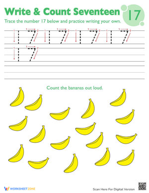 Trace Number 17 Worksheet