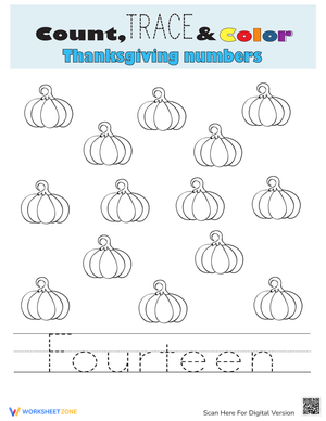 Engaging Count, Trace, Color Activity Worksheet
