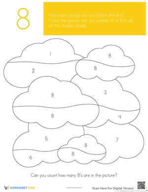 Color the Hidden Picture Preschool Worksheet