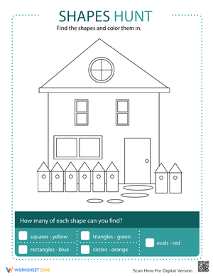 Hidden Shapes Visual Perception Worksheet