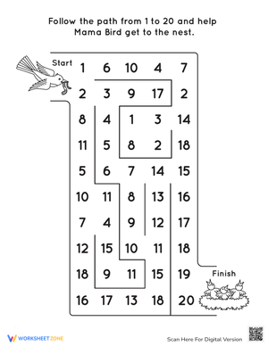 Follow the Path Number Sequencing