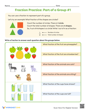 Fraction Practice: Part of a Group