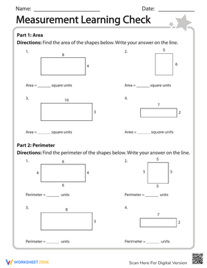 Measurement Learning Check Worksheet