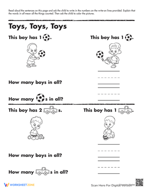 Toys Worksheet for Early Learning
