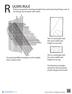 Drawing with a Ruler Skills Worksheet