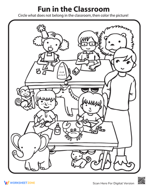 In the Classroom Vocabulary Worksheet