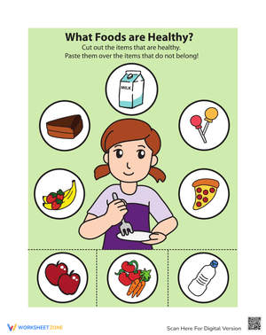 Healthy Food Game Worksheet