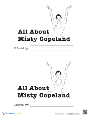 All About Misty Copeland Reading Worksheet