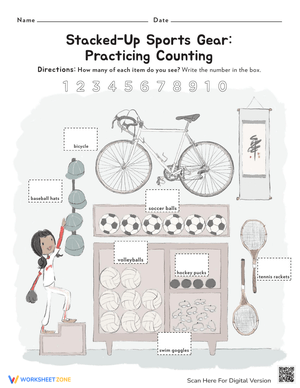 Stacked Up Sports Gear Worksheet