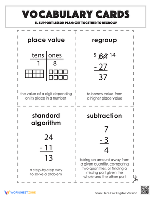 Get Together to Regroup Worksheet