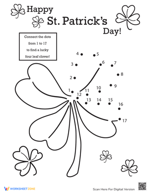 St. Patrick's Day Dot to Dot Fun