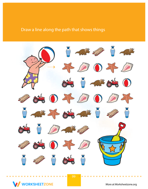 Follow the Beach Things Path: Maze