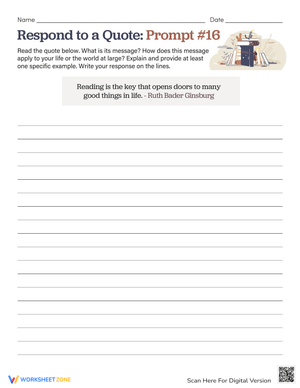 Respond to a Quote: Prompt 16