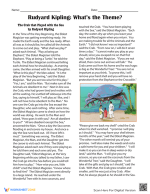 Rudyard Kipling: What's the Theme?