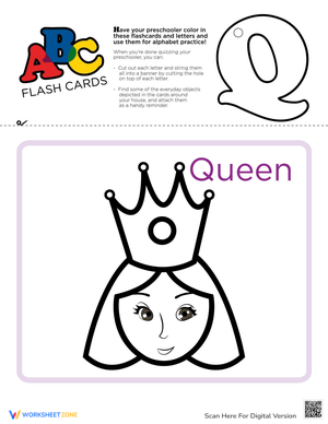 Letter Q Flash Card Activity
