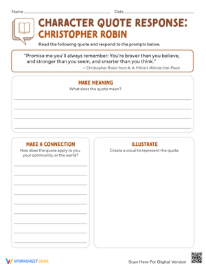 Character Quote Response: Christopher Robin Analysis