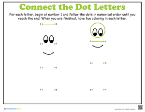 Dot-to-Dot Alphabet: I