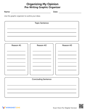 Organizing My Opinion: Writing Template