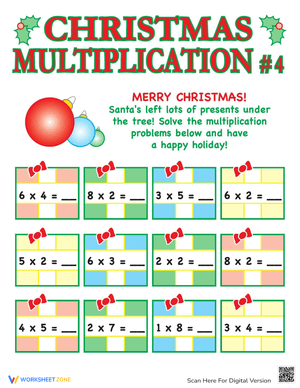 Christmas-Themed Multiplication