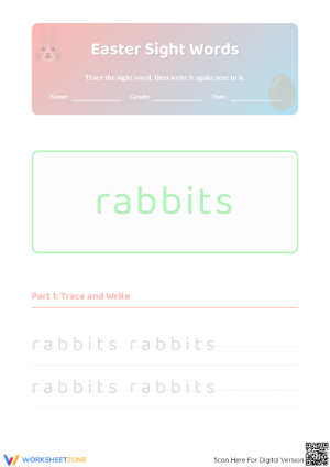 Easter Sight Words Practice | Printable Grade 2 ELA