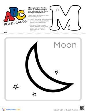 Alphabet Flashcards – Letter M Coloring