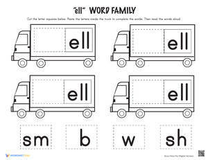 ‘Ell’ Word Family Practice for Kids