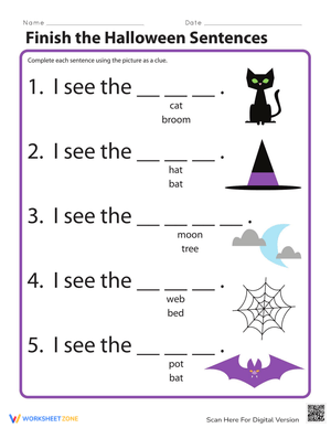 Halloween Sentence Completion