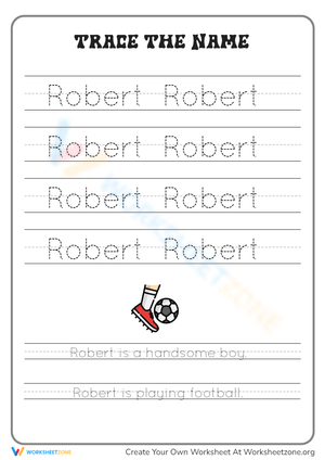 Custom Name Tracing with Sentence Building