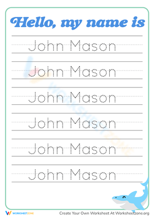 My Name Is: Custom Writing Practice