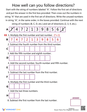 Follow the Instructions: Fun Worksheet for Focus