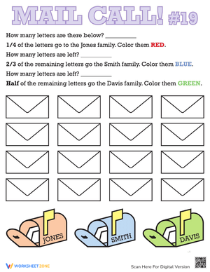 Learning Fractions: Practice Fraction Concepts Worksheet