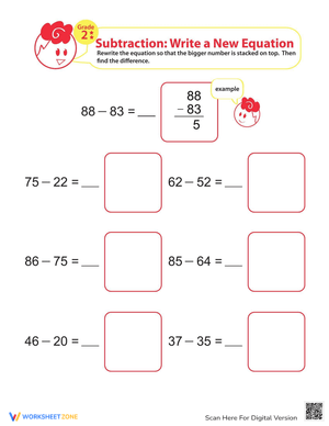 Subtraction Without Regrouping
