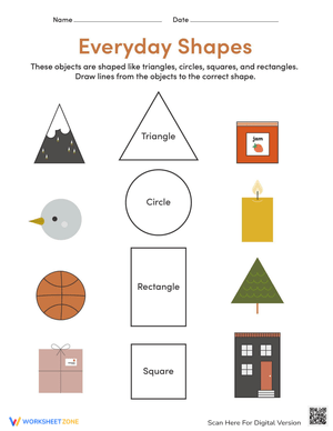 Everyday Shapes Worksheet